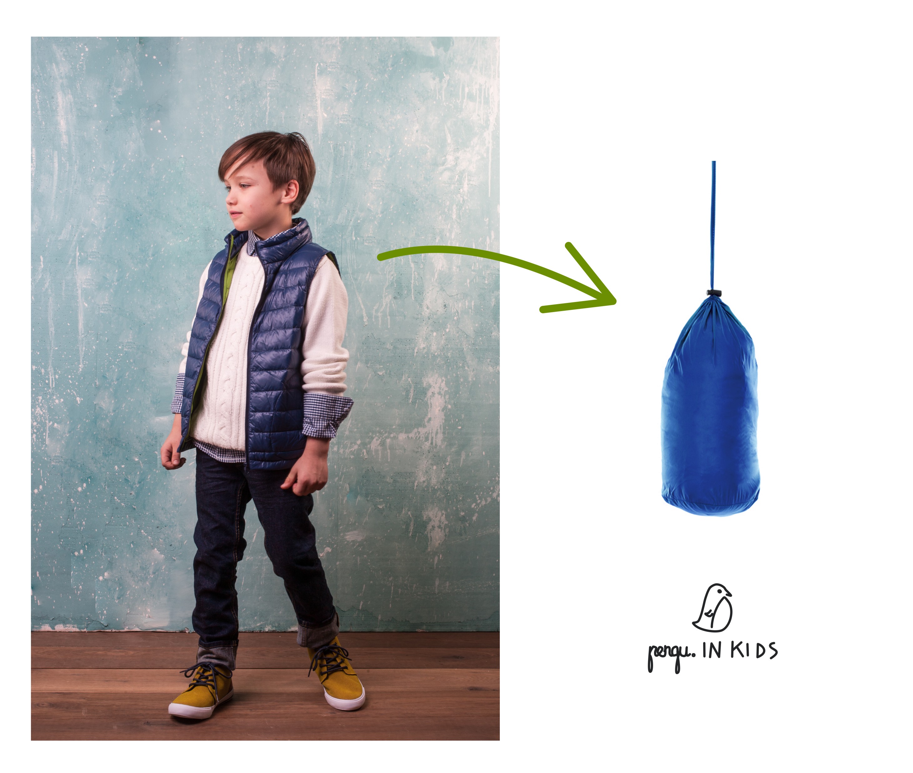 Pengu.IN KIDS light down jacket is perfect for traveling and with very different weather.